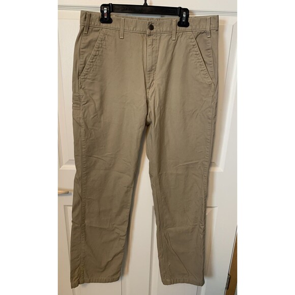 Carhartt Men's 36 X 33.5 Relaxed Fit  Khaki Work Pants - Picture 2 of 8
